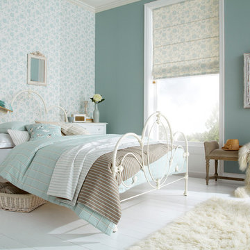Bright and cheerful bedroom ideas - iLiv Bird Garden Duck Egg Bedroom Blinds fro
