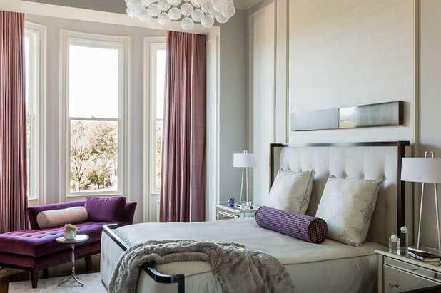 Transitional Bedroom by Leslie Fine Interiors