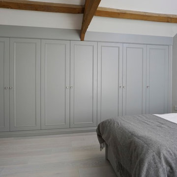 Built in wardrobes in a charming rustic cottage