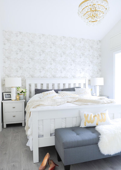 Transitional Bedroom by The Spotted Frog Designs