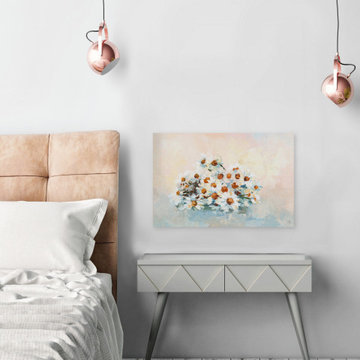 "Bushel of Daisies" Painting Print on Wrapped Canvas