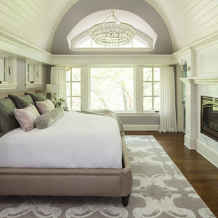 Inspiration for a transitional bedroom remodel in Minneapolis with gray walls