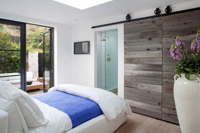 Bedroom - coastal bedroom idea in Los Angeles