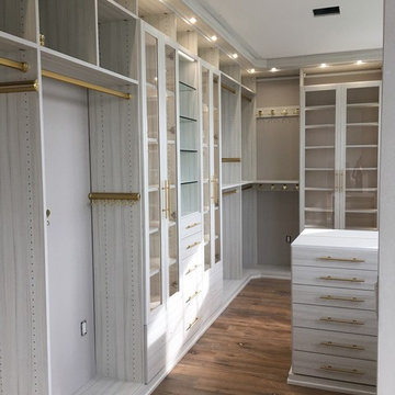 California Closets - Island Walk in Tuscan Moon with Brass