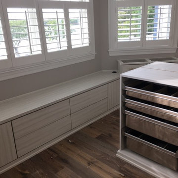 California Closets - Island Walk in Tuscan Moon with Brass