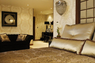 This is an example of a modern bedroom in Dorset.
