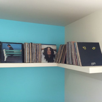 Cantilevered Record Shelf