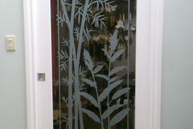 Carved / Sandblasted Door with Bamboo and Ginger Design