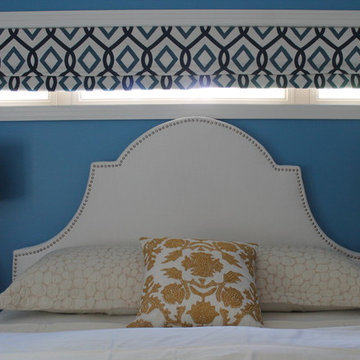 Carved White Headboard