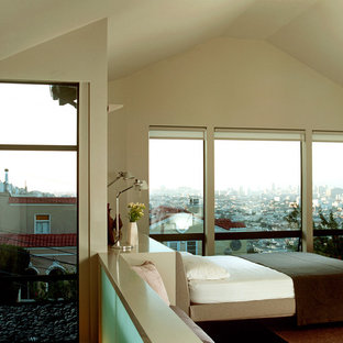 Diseño de dormitorio tipo loft contemporáneo
