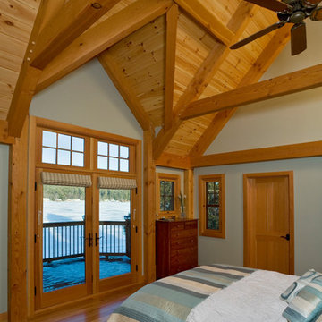 Cathedral Ceiling Timber Frame Master Bedroom