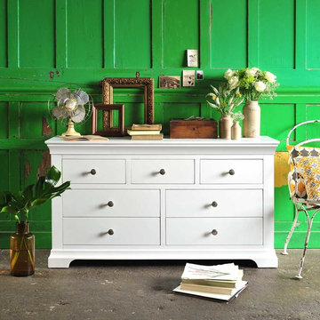 Chantilly White 3 over 4 Drawer Chest