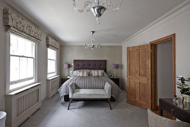 Contemporary bedroom in Surrey.