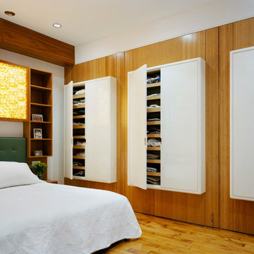 wall hanging cabinet design for bedroom