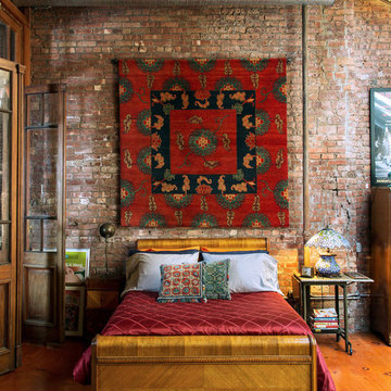 "Chenden" Ralo handmade rug hanging in actor B.D. Wong's loft