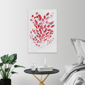 "Cherry Floral Print" Painting Print on Wrapped Canvas