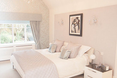 Photo of a modern bedroom in West Midlands.