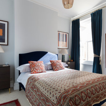 Chiswick Mansion Flat- Exotic & Masculine Bedroom