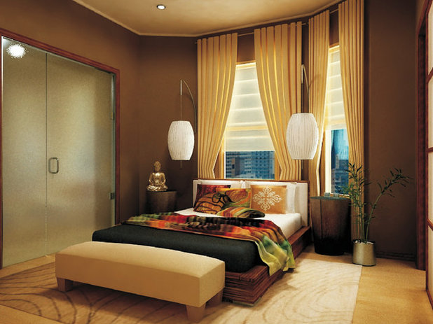 Asian Bedroom by Marie Burgos Design