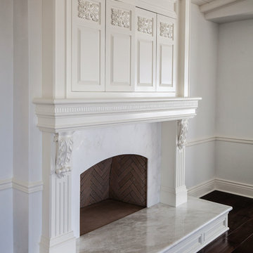 Classical White Painted Fireplace