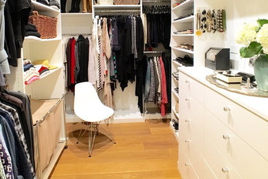 Example of a minimalist closet design in Los Angeles