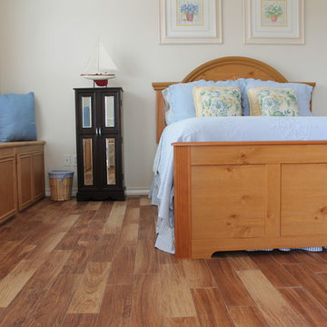 Coastal Bedrooms Wood Look Tile