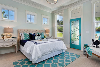 Inspiration for a coastal bedroom remodel in Tampa