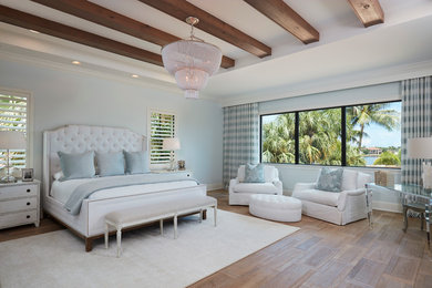 Example of a beach style bedroom design in Miami