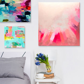 Colorful Abstract Guest Room