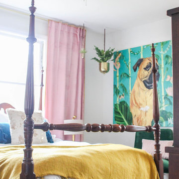 Colorful Art Deco Guest Bedroom
