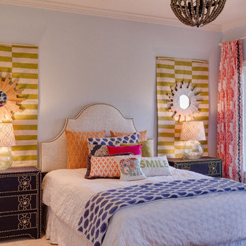 Colorful Eclectic Dallas Bedroom with Moroccan Touches