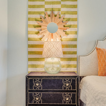 Colorful Eclectic Dallas Bedroom with Morrocan Touches