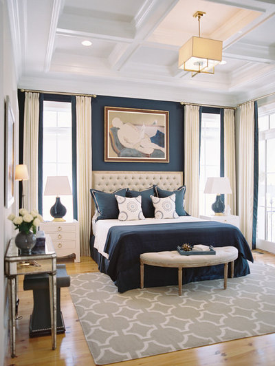 Transitional Bedroom by Steven Ford Interiors