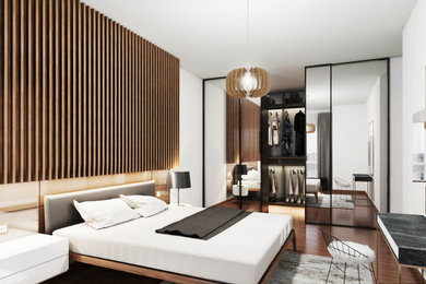 Contemporary bedroom in London.