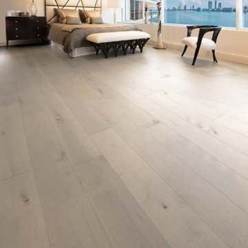 Contemporary & Sleek Gray Hardwood Flooring