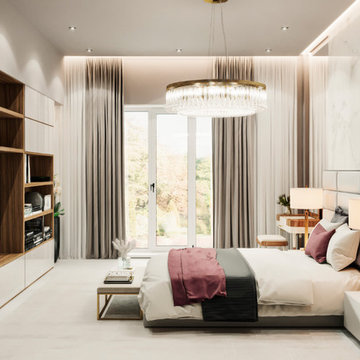 Contemporary bedroom, Al Reem, Abu Dhabi