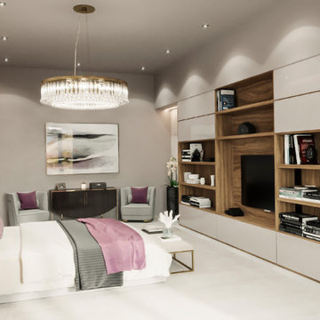 Contemporary bedroom, Al Reem, Abu Dhabi