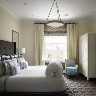 Trendy bedroom photo in Philadelphia with beige walls