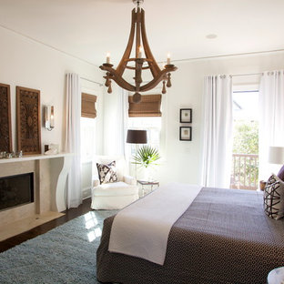 Example of a trendy bedroom design in Birmingham with white walls
