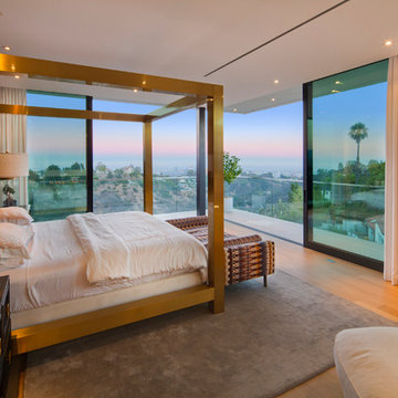 Contemporary Bedroom with 180 Degree View