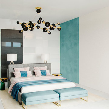 Contemporary guest bedroom