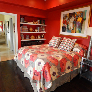 Contemporary Red Bedroom