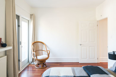 This is an example of a contemporary bedroom in Toronto.