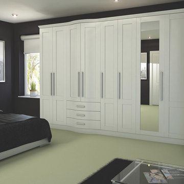 Contemporary White Modular Bedroom Furniture System