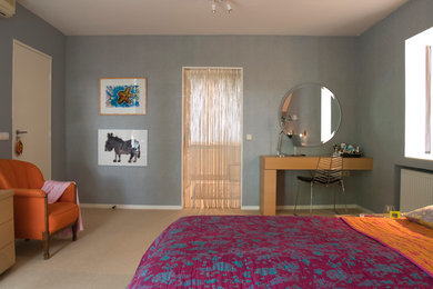 アムステルダムにあるコンテンポラリースタイルのおしゃれな寝室