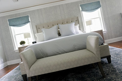 ニューヨークにあるトランジショナルスタイルのおしゃれな寝室