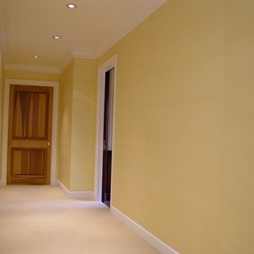 Corridor with upholstered walls