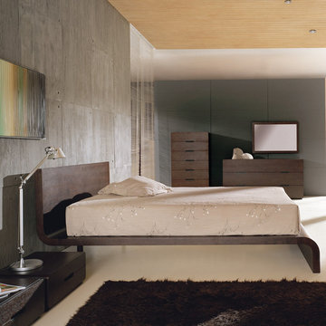 Cosmo Curved Bedroom Set in Wenge - $3337.20