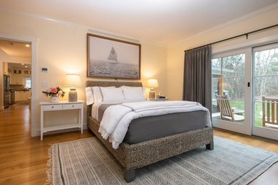 Bedroom - coastal bedroom idea in Boston