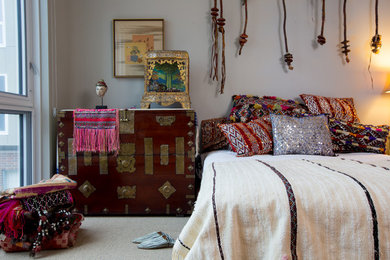 カンザスシティにあるアジアンスタイルのおしゃれな寝室のインテリア